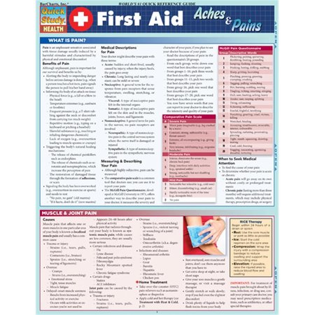 BARCHARTS First Aid - Aches & Pains Quickstudy Easel 9781423218661